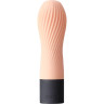 Персиковый рифленый мини-вибратор IROHA ZEN HANACHA - 12,7 см HMZ-02